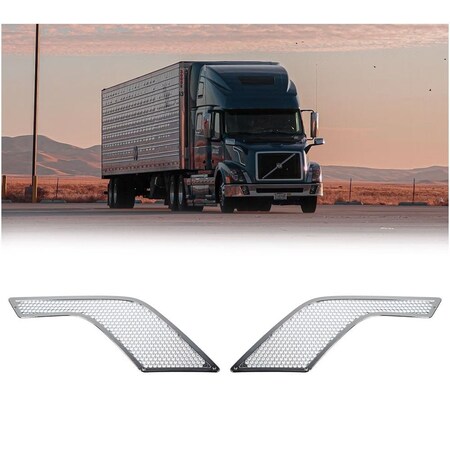 Mytee Products Left & Right Replacement Hood Air Intake Vent Grille Kit for 2004-2017 VNL Truck GRILLE-AIV-VNL-0417LR-KIT