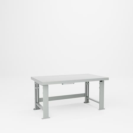 Pucel Steel Top Hydraulic Bench, Electric, 60 in W x 34 in D x 41 in H, Gray HBS-3460-E12