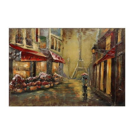 Empire Art Direct Primo Mixed Media Hand Painted Iron Wall Sculpture - Solo in Paris PMO-160129-3248