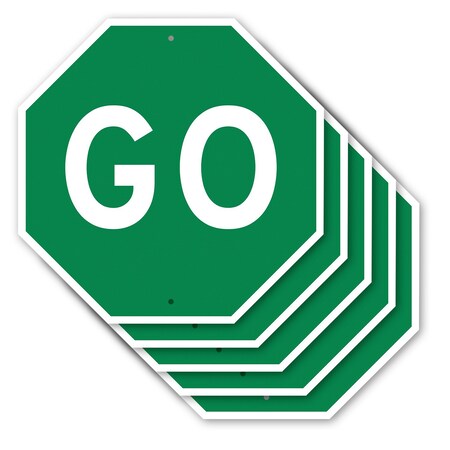 Signmission Go, 10 inch X 10 inch, Aluminum Metal Signs, 5PK OC-A-5Pack-10-213
