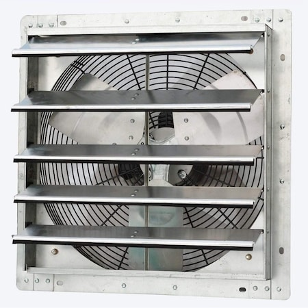 Iliving Silver 1736 CFM 18 in. Electric Powered Gable Mount Shutter Fan/Vent ILG8SF18V