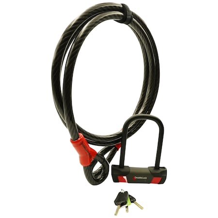 Doublelock BEAST XL Bundle, Ultra Duty U-Lock with 16.4 ft. x 20mm Heavy Gauge Braided Cable 090-065A