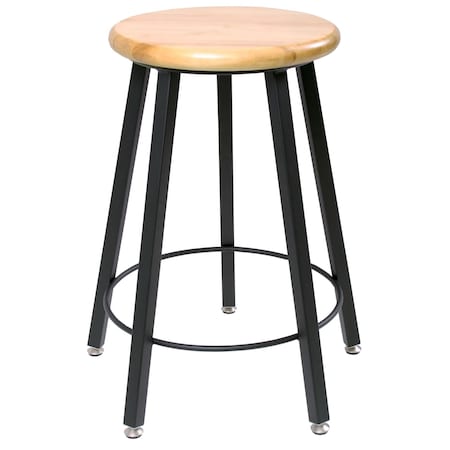 Diversified Spaces Stool, Fixed Height, 18" H, Hardwood Seat STL9186-AH
