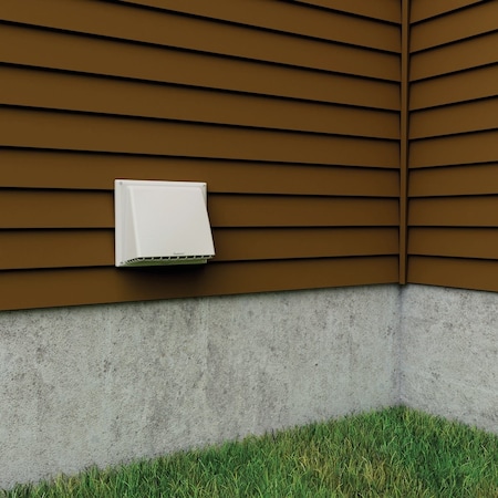 Imperial 6'' - 7'' White Plastic Kitchen Wall Vent Cap VT0755