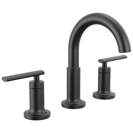 Delta Altado Two Handle Widespread Bathroom Faucet In Matte Black 35442-BLMPU-DST