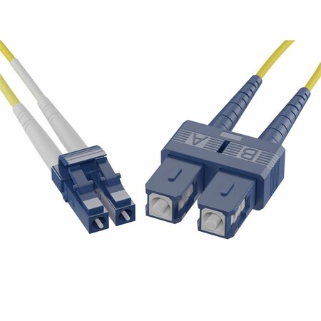 Unc Group Fiber Optic Patch Cable, Lc-Sc, 9 125 Singlemode Duplex, Yellow, 1M FJ9LCSC-01M