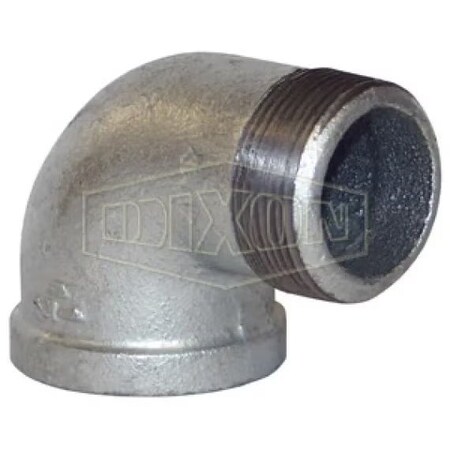 Dixon Street Elbow, 3/8 in Nominal, MNPT x FNPT End Style, 150 lb, Iron, Galvanized SE9038G
