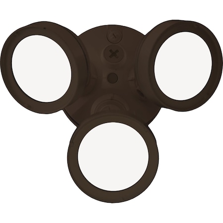 Halo Lumen Selectable Bronze Triple Head LED Floodlight Fixture TGS3S403FRRB