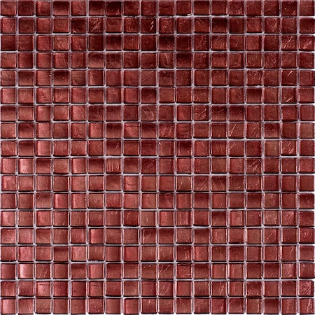Apollo Tile Skosh 11.6 in. x 11.6 in. Glossy Rouge Pink Glass Mosaic Wall and Floor Tile 18.69 sqft/case, 20PK APLNB88PK227A