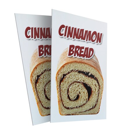 Signmission Cinnamon Bread, Plastic Signs Only 24 Inch x 36 Inch, Corrugated Plastic, 2PK CSB-2436-2PACK-Cinnamon Bread