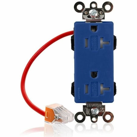 Leviton Straight Blade Receptacle, 5-20R, 20 A, 125V AC, Flush Mount, Self-Grounded MT163-SCB