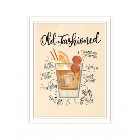 Homeroots Old Fashioned 2 White Framed Print Wall Art 416163