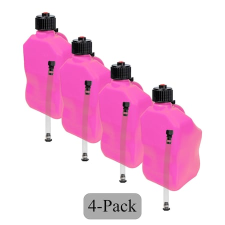 Bushman U-Jug Multi-Purpose 5.5 Gallon Utility Storage Jug -Pink - 4 Pack UJUG-PINK-4PK