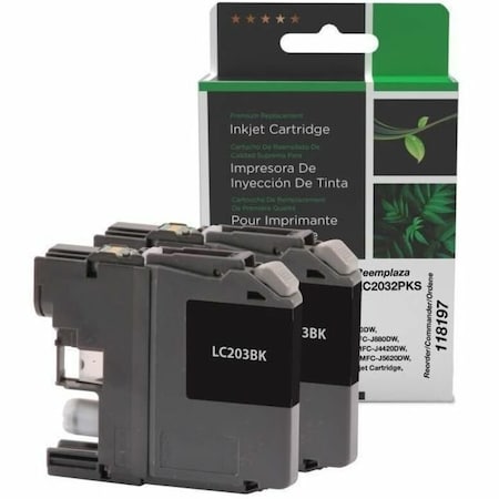 Clover Imaging Group Remanufactured High Yield Black Ink Cartridge, Brother LC203,  118197