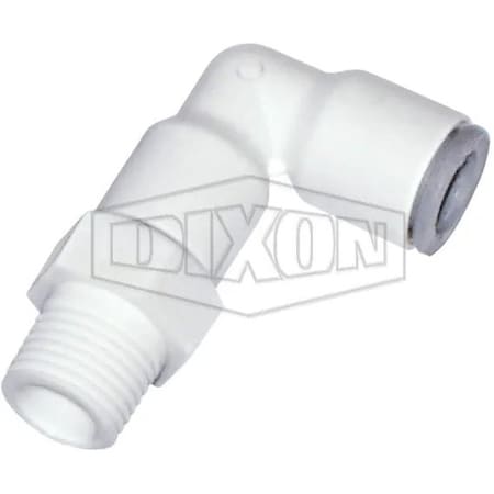 Dixon LIQUIfit Swivel 90Deg Elbow, 1/2 in Nominal, MNPT x Tube End Style, Nylon, Domestic 65096222WP2