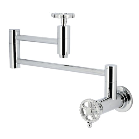 Kingston Brass Wall Mount Pot Filler Faucet, Polished Chrome KS8101CG