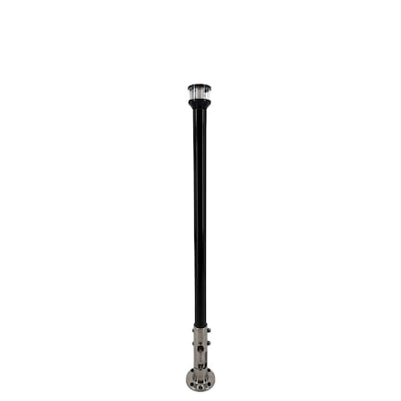 Seaview 12" Manually Folding Light Post w/316 Stainless Steel Base and LTBLED12C5 Navigation Light SVMHB112LEDSSB
