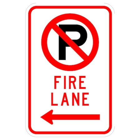 Sign Solutions Usa Parking Sign, 12 in W, Aluminum Sign, White DCS06HWT1218CUS00153