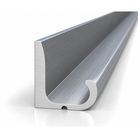 Brunner Aluminum Gutter Rail 3/4" for 3/8" Material 6 Foot Silver Luster M174 SL6