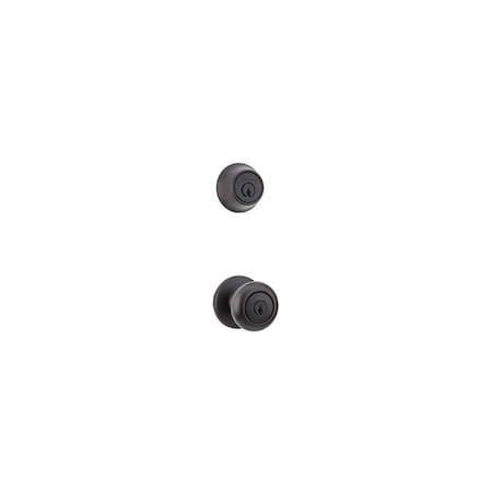 Kwikset Knob Lockset, 3 Grade, Keyed Key, Venetian Bronze, 2-3/8 x 2-3/4 in Backset, K6 Keyway 96900-332