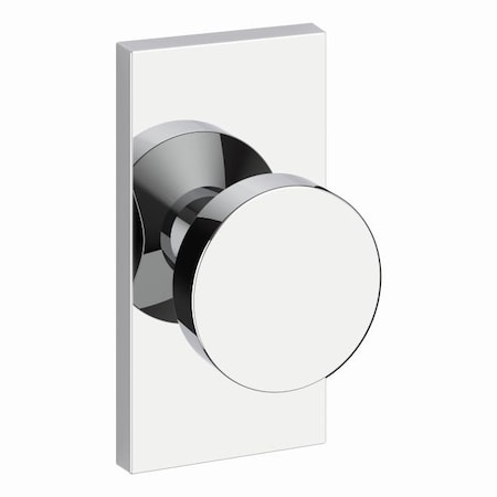 Baldwin Passage Contemporary Knob with Contemporary 5in Rose with 6AL Latch and Dual Strike Bright PSCONCFR260
