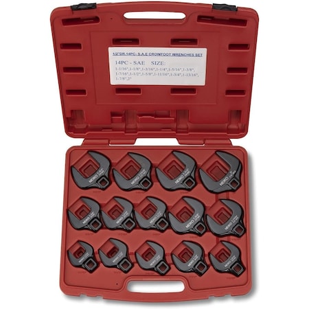 Neiko 1/2'' Dr. Jumbo Crowfoot Wrench Set, SAE 03325A