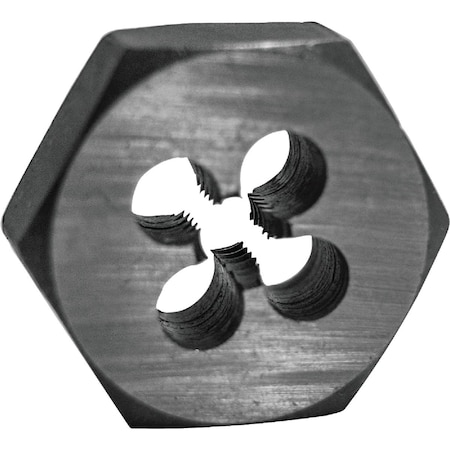 Century Drill & Tool 3/8-16 National Coarse 1'' Across Flats Fractional Hexagon Die 96205