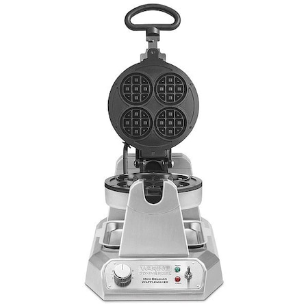 Waring Commercial Mini-Belgian Waffle Maker, 1200 W, 10.5" W WMB400X