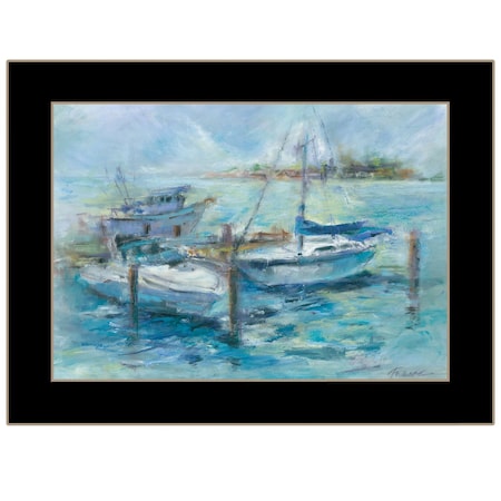 Homeroots Dockside 1 Black Framed Print Wall Art 415902