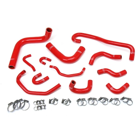 Hps Performance High Temp Reinforced Silicone Radiator and Heater Coolant Hose Kit, Red,  57-1656-RED