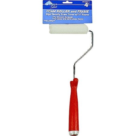 Linzer Mini Roller, 1/4 in Nap, Foam Cover, Threaded Handle, 4 in L Roller MT200-11