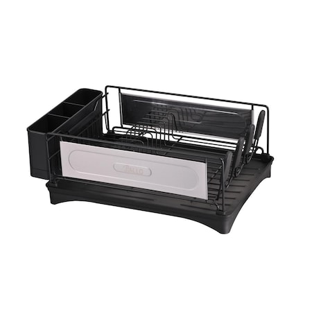 Comida Stainless steel luxury dish rack with Self-draining tray Black Color CO3359705