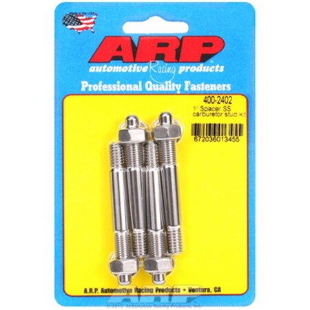Arp 4002402 1 In. Spacer Stainless Steel Hex Carburetor Stud Kit A14-4002402