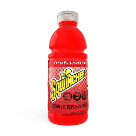 Sqwincher Sports Drink, Regular, 20 oz ready to drink, Fruit Punch, PK24 159030535