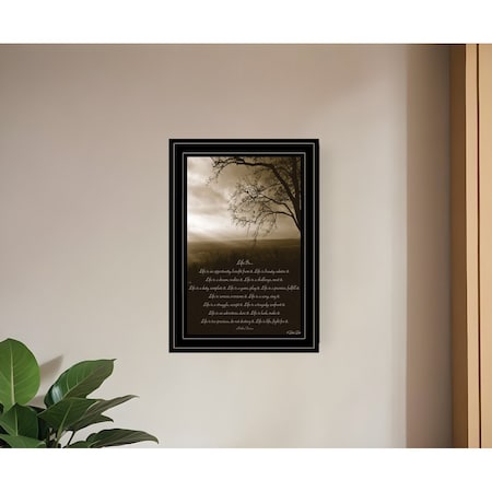 Homeroots Life is 4 Black Framed Print Wall Art 406476