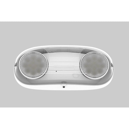 Keystone Emergency Light | Thermo Plastic | Style 3 | Wet Rated | White Color | 6500K Dual Heads | Surface Mo KT-EM-TP3-WHWL-SD