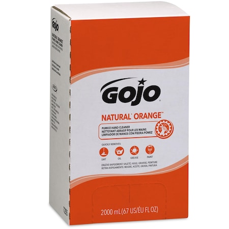 Gojo NATURAL ORANGE PRO TDX PUMICE HAND CLEANER WITH PUMICE SCRUBBERS, 2000 ML, DISPENSER 7255-04