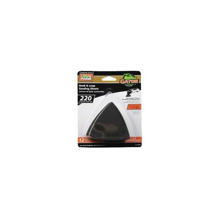 Gator Finishing Hoop & Loop Sandpaper, 220-Grit, 3 In., 12PK 3774
