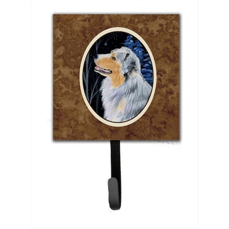 Carolines Treasures Starry Night Australian Shepherd Leash Holder Or Key Hook SS8382SH4
