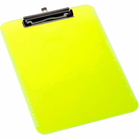 Business Source Flat Clip Plastic Clipboard, Green, 6PK BSN01867BD