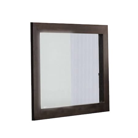 Homeroots 39" Ebony Square Wood Framed Dresser Mirror 283033