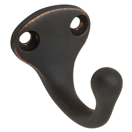 Schlage Ives Wardrobe Hook, 1-Hook, Aluminum, Aged Bronze 581A716