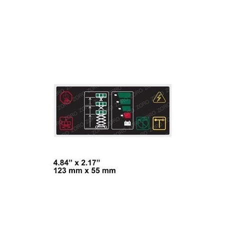 Jlg REPLACEMENT DECAL, PLAT CONTROL FUNCTION 1001218285
