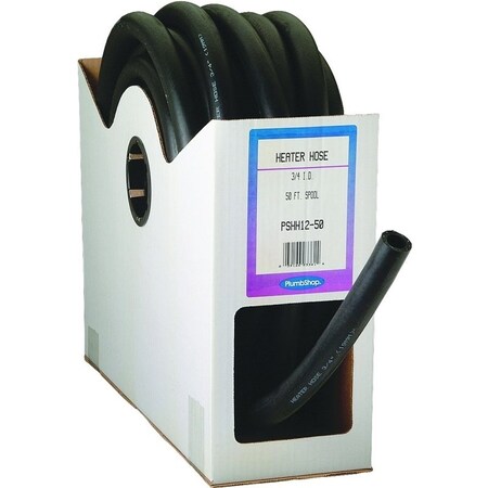 Abbott Rubber T62 Series Heater Hose, 3/4 in, Synthetic Rubber, Black, 50 ft L T62004003/HH3450P