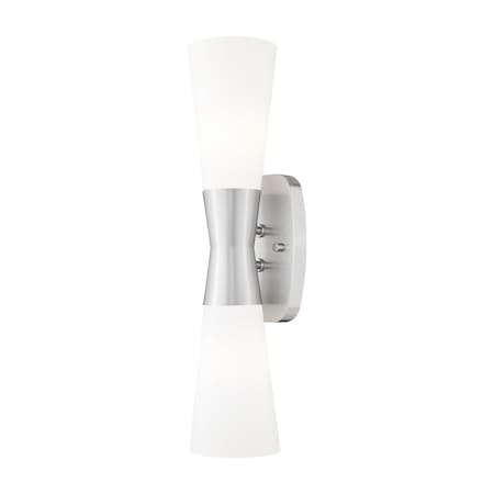Z-Lite Emrys Brushed Nickel 2 Light Wall Sconce 4504-2S-BN
