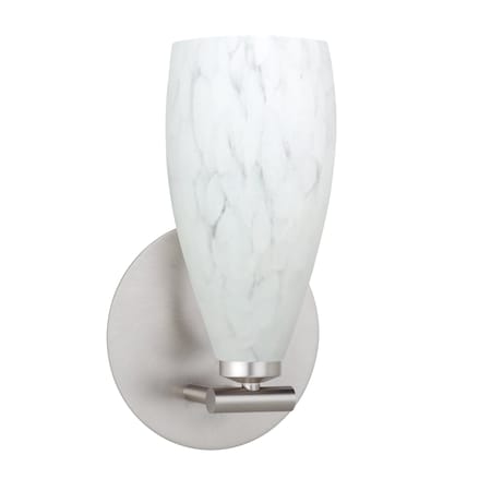 Besa Lighting Karli Wall Sconce, Carrera, Satin Nickel Finish, 1x40W Halogen 1SX-719819-SN