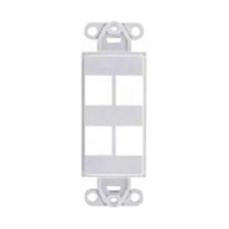 Belden 4-PORT KEYCONNECT DECO ADAPTER, ELECTRIC WHITE AX106575-EW