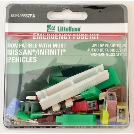 Littelfuse OE Replacement Emergency Fuse Kit For Use With Most Nissan And Infiniti Vehicles 00940566ZPA