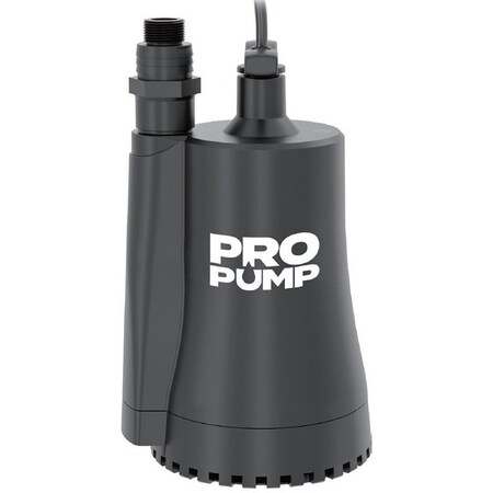 Propump Utility Pump, 1-Phase, 2.6 A, 115 V, 1/4 hp, 1 in Outlet, 27 ft Max Head, 2000 gph, Thermoplastic SU200