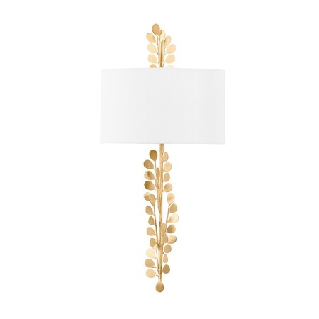 Troy Lighting Adrienne 2 Light Wall Sconce 12 In. Vintage Gold Leaf B1825-VGL